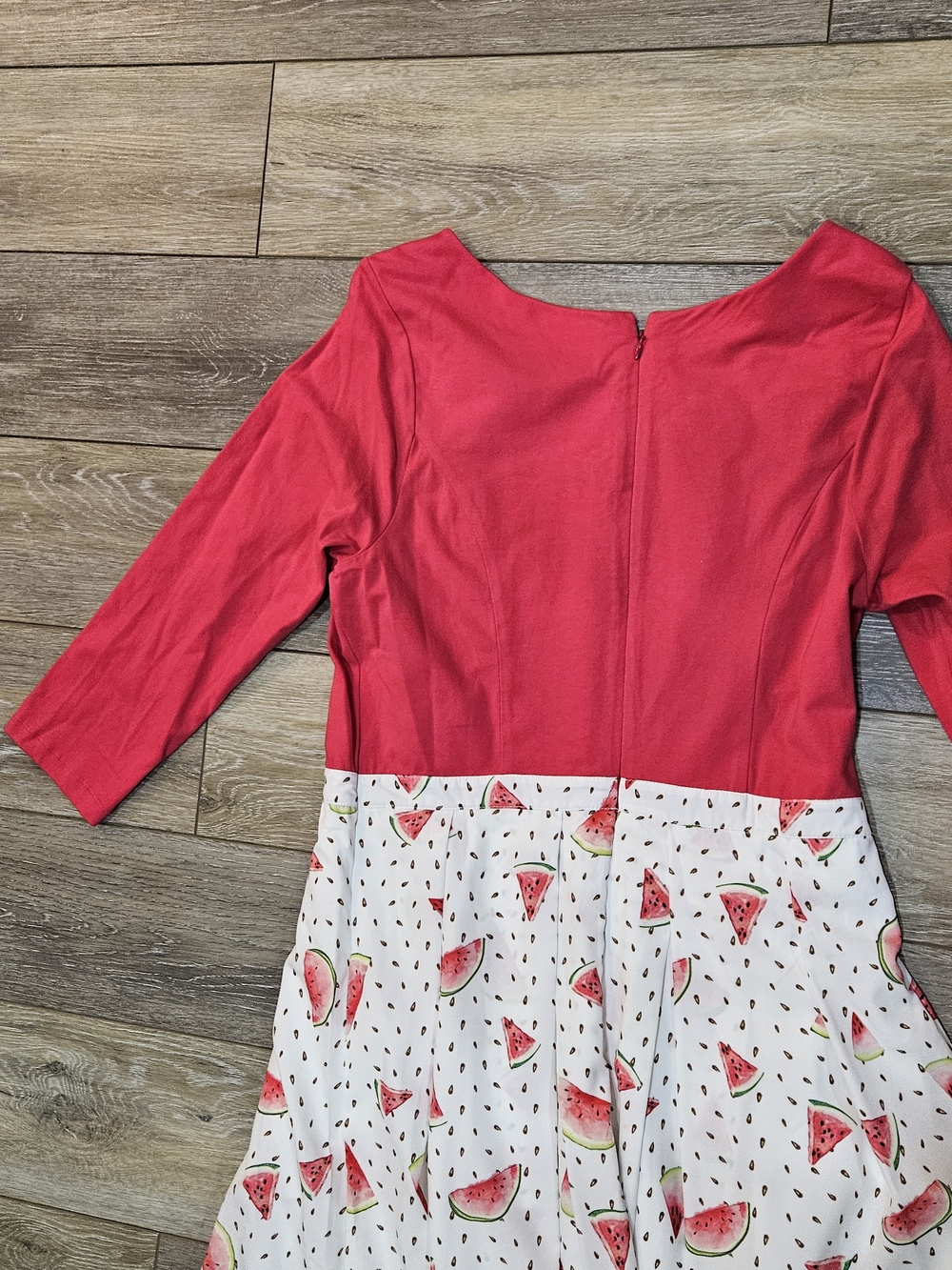 Eshakti Red Dress with Watermelon Print Maxi Skirt Size Large - Picture 8 of 8